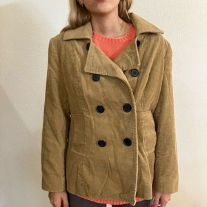 Corduroy double breasted coat